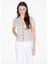 Slim Fit Polo Yaka Kareli Kadın Yeşil Kısa Kol Tişört 1
