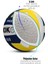 Semi-Pro Voleybol Topu Lamineli Beton Zemin Softtouch Iç-Dış Mekana Uygun 8 Panel Sarı-Mavi V1000 4