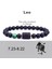 L-21CM Tarzı No.7 Boyutu Yeni 8mm Siyah Taş Boncuk Kova Çift Bileklik Erkek Bileklik Kadınlar Için Pulseras Masculina Hombre Erkek Erkek Takı (Yurt Dışından) 2