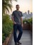 Erkek %100 Pamuk Straight Jeans 3