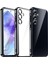 Samsung Galaxy A56 Kılıf Tam Kamera Korumalı Metalik Parlak Renkli Kenarlı Lensli Yumuşak Silikon Arkası Şeffaf 1