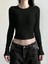 Uzun Kollu Sırt Baskı Gothic Bluz Crop 2