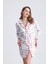 Önden Düğmeli Desenli Penye Gecelik 2
