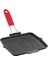 Tel ve Kırmızı Silikon Saplı Döküm Demir Izgara Tava 24X24 cm LVECOGT2424T22R FMA03099 1