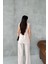 Woman's Taş Keten Yelek ve Pantolon Takım 4