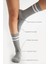 Bambu Kadın Gri Kaydırmaz Taban Silikon Baskı Yoga Fitness Pilates Bale Dans Tenis Çorabı 2