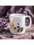 Tatlı Rüyalar Elinizde! Uyuyan Panda ve Balonlu Tavşan Desenli Porselen Baskılı Kupa Bardak (300 Ml) 1