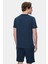 Sherman Lacivert Bisiklet Yaka Baskılı Standard Fit Erkek Tshirt 4