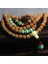 Üç Çifte Tabancacı Rudraksha Bodhi Tohumlu Tesbih Yuvarlak Boncuk Bilezikler Budist Dua Ahşap Japa Mala Bilezik J1386 (Yurt Dışından) 3