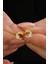 Gümüş Altın Yaldızlı Yıldız Kesim Zirkon Taşlı Ay Yıldız Küpe SGTL12843GOLD 1
