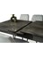 Ortadan Açılır Büyüyen 90 x 160 cm Siyah Mermer Desen Ahşap Salon Yemek Masa Gri Fulya Sandalye Takımı 6 Sandalyeli 4