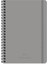 410674-99 Premier Ciltli Spiralli Defter 17 x 24 cm 100 Yaprak Kareli Sert Kapak - Gri 1
