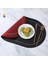 Iki Renkli Kontrast Oval Deri Placemat Isı Yalıtımlı Placemat 4 Adet (Yurt Dışından) 1
