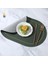 Iki Renkli Kontrast Oval Deri Placemat Isı Yalıtımlı Placemat 4 Adet (Yurt Dışından) 1