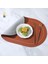 Iki Renkli Kontrast Oval Deri Placemat Isı Yalıtımlı Placemat 4 Adet (Yurt Dışından) 1