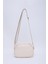 Krem Shk194 Deri 2 Bölmeli Fermuarlı Ayarlanabilir Kolon Askılı Omuz Çantası U:16 E:21 G:6 Cm 4