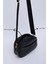 Siyah Shk194 Deri 2 Bölmeli Fermuarlı Ayarlanabilir Kolon Askılı Omuz Çantası U:16 E:21 G:6 Cm 5