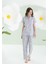 Önden Düğmeli Ayıcık Baskılı Pijama Takım 1