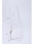 Beyaz Shk194 Deri 2 Bölmeli Fermuarlı Ayarlanabilir Kolon Askılı Omuz Çantası U:16 E:21 G:6 Cm 2