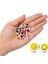 Sarı Renk 4 mm Yaklaşık 1100 Adet / 100 Gram Cam Boncuk Oya Yazma Bileklik ve Kolye 2