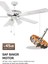 Dlc Karayel Beyaz Tavan Vantilatörü 132 cm 3
