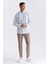 Bej Slim Fit Yaka Düğmeli Gömlek 2