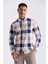 Kahve Slim Fit Kareli Erkek Gömlek 1