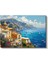 Positano Tepeleri - Renkli Italyan Sahili Kanvas Tablo 2