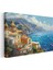 Positano Tepeleri - Renkli Italyan Sahili Kanvas Tablo 3