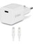 Smartcharger 20W Pd Seyahat Hızlı Şarj Aleti + Usb-C - Lightning 150 cm Kablo Beyaz 1