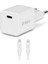 Smartcharger 20W Pd Seyahat Hızlı Şarj Aleti + Usb-C - Lightning 150 cm Kablo Beyaz 2
