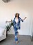 Desenli Kimono & Pantolon Ikili Takım 1