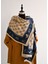 Retro At Arabası Desenli Eşarp, Kadın Moda Mektup Çift Taraflı Şal (Yurt Dışından) 4
