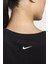 Pro Dri Fiit Women's Crop Loose Fit T-Shirt Kadın Bol Kesim Kısa Koşu Antrenman Tişörtü Siyah 4