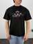 Gül Sırt Baskılı Oversize T-Shirt 1