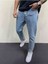Erkek Boyfriend Fit Denim Jean Kot Pantolon 1
