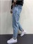 Erkek Boyfriend Fit Denim Jean Kot Pantolon 2