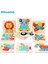 Ekskavatör Stili 11CM Renkli Ahşap 3D Bulmacalar Çizgi Film lar Bilişsel Oyun Ahşap Oyuncaklar Eğitici Ahşap Oyuncaklar Bebek Eğitici Oyuncak Oyunları (Yurt Dışından) 2