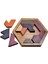 No.1 Tarzı Altıgen Ahşap Geometrik Şekil Puzzle Satranç Oyunu Tahtası Montessori Oyuncaklar Eğitici Zeka Oyunları (Yurt Dışından) 2