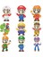 7109-KUTU Yok Tarzı 9 Model Mini Süper Mario Bros Luigi Yoshi Waluigi Bloklar Çocuklar Eğitici Mikro Mario Kostüm Yapı Taşı Oyuncaklar (Yurt Dışından) 2