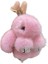 Lüks Büyük Vizon Kürk Tavşan Kürk Kolye Çanta Takı Anahtarlık Peluş Kolye Trompet Sevimli Sevimli Tavşan Çocuk Hayvan Karikatür Bebek Renk: Pembe / Boyut: 8 cm (Yurt Dışından) 1