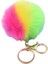 Sahte Tavşan Kürk Gökkuşağı Topu Pom Pom Anahtarlık Araba Anahtarlık Telefon Çanta Charm Tote Kolye Için (Yurt Dışından) 1