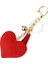 Kadın Kalp Anahtarlık Tam Kristal Anahtar Tutucu Çanta Kolye Püskül Altın Zincir Çanta Anahtarlık 6 Renk (Yurt Dışından) 1