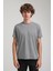 Gri Melanj Slim Fit Basic Likralı Tişört 25SSM20341 1