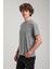 Bisiklet Yaka Gri Melanj Basic Likralı Slim Fit 24SSM20339 3