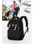 Coolbag Anne Bebek Çantası - Bebek Bakım Çantası - Termal Gözlü Su Geçirmez Alt Açma Pedli - Siyah 1
