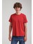 Bisiklet Yaka Kırmızı Basic Likralı Slim Fit 24SSM20339 1