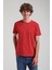 Bisiklet Yaka Kırmızı Basic Likralı Slim Fit 24SSM20339 2