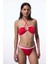 Kırmızı Marbella Halter Yaka Bandeau Bikini Üstü 4
