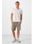 Camel Standart Fit Dokuma Hafif Esnek Chino Erkek Şort - 81292 2